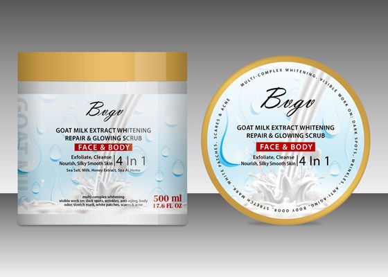 Le sel de mer s'exfoliant le corps doux polonais de visage de gel de douche frottent