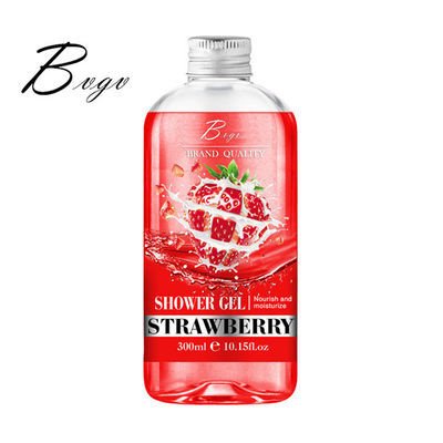 Vitamines de fraise blanchissant le lavage nourrissant de corps de gel de douche séchant non