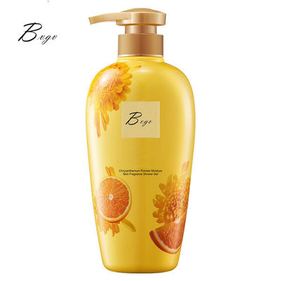 Savon liquide organique de corps d'huile essentielle de citron de lavage de corps d'abricot d'agrume