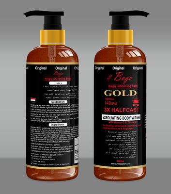 Gel s'exfoliant en bambou de douche de charbon de bois nettoyant profondément le savon liquide pur