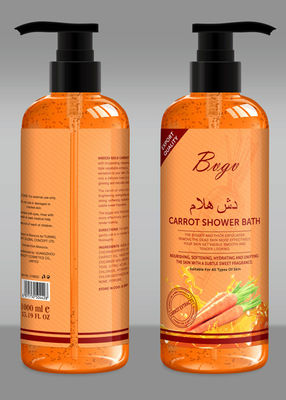 Blanchiment du gel de lavage de corps de vitamines de Vegetales de savon liquide de carotte de Tonifying