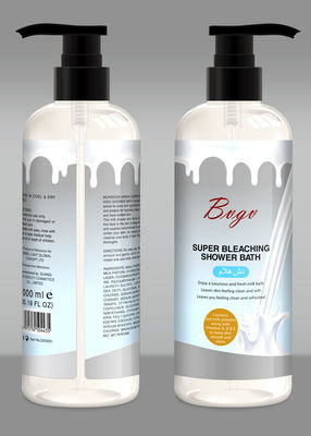 Le liquide de lait de certificat de GMPC savonnent la douche lisse soyeuse de peau frottent le gel